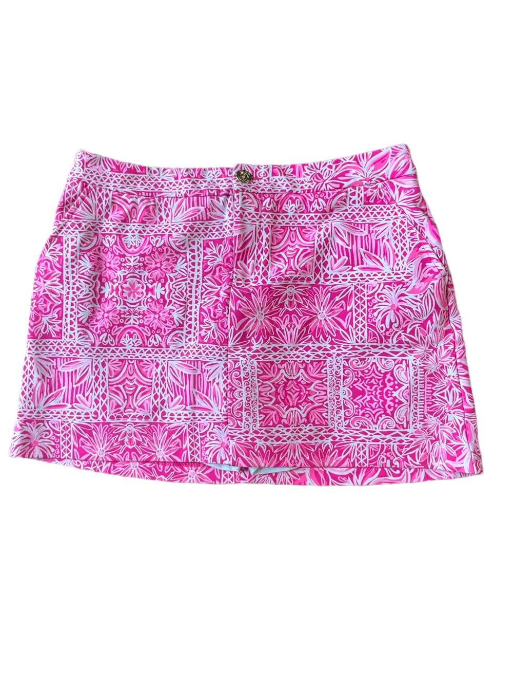 Lilly Pulitzer Hot Pink & White Printed Skort